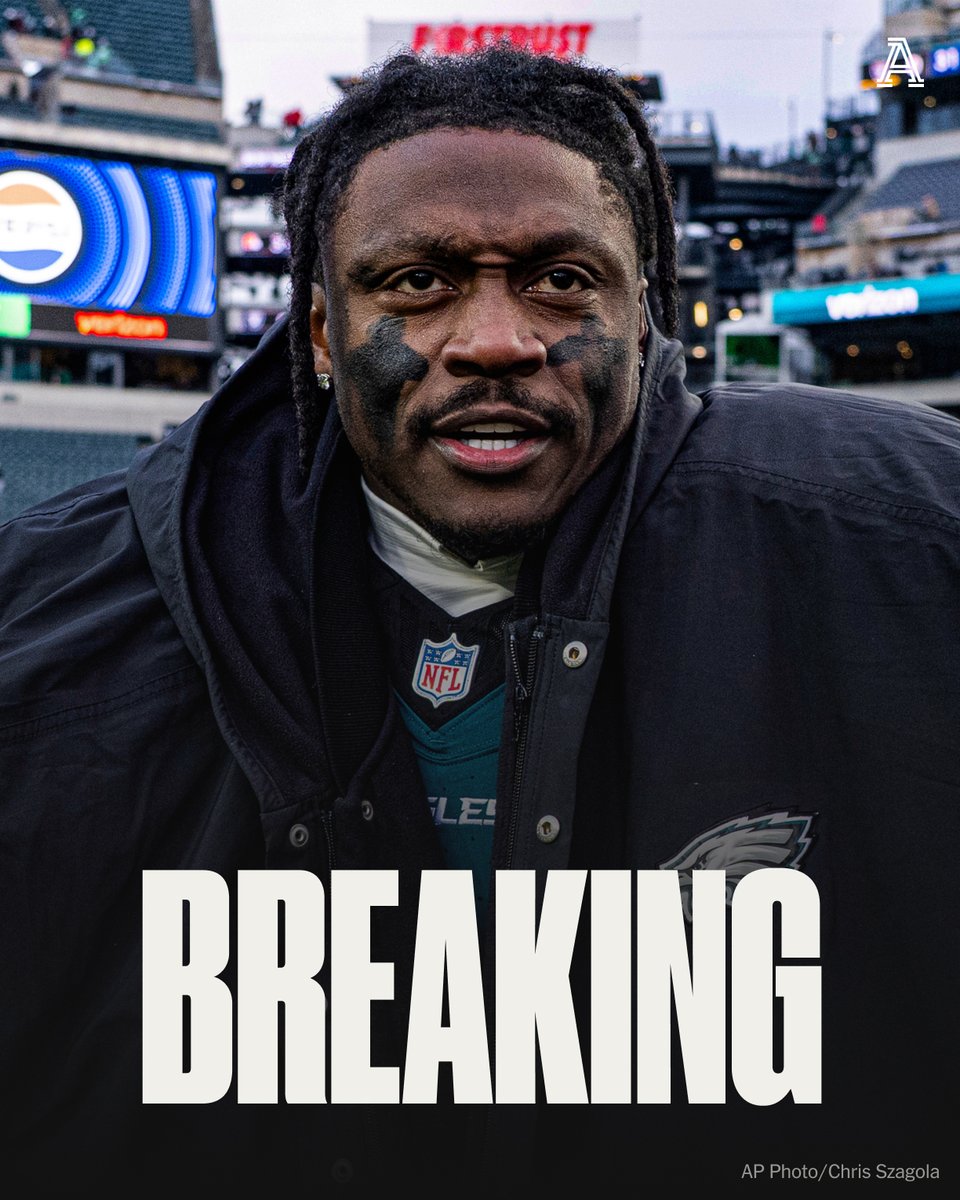 ZBerm's tweet photo. OFFICIAL: The Eagles trade WR A.J. Brown to the Patriots for a 2028 first-round pick and a 2027 fifth-round pick, pending a physical. https://t.co/ndDnclOacK