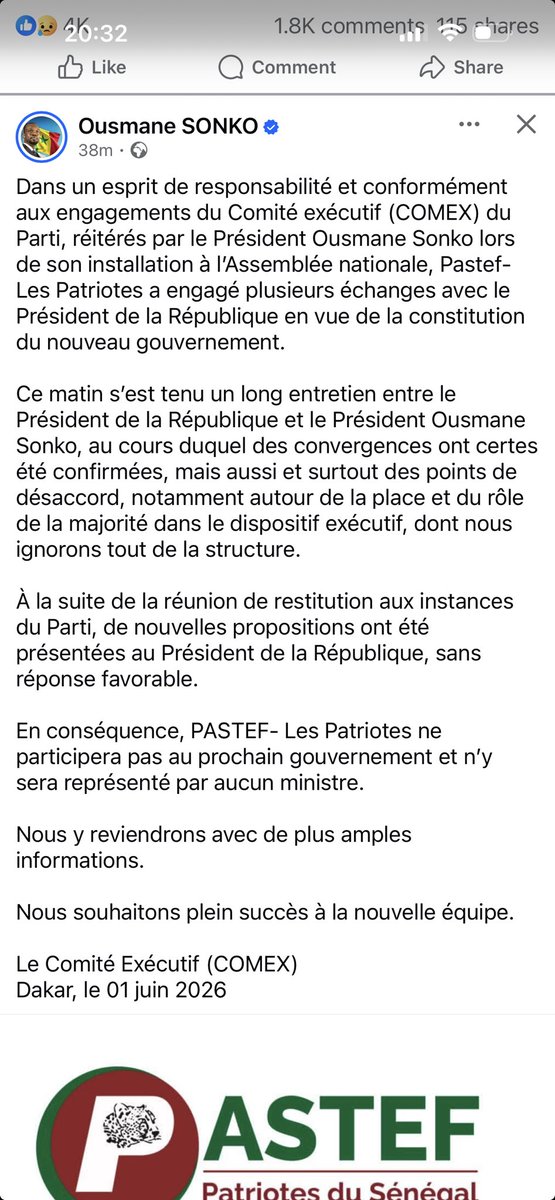 DIALLO_LB's tweet photo. #OusmaneSonko #Pastef #Senegal. Où allons nous ? https://t.co/RhndMBvpG0