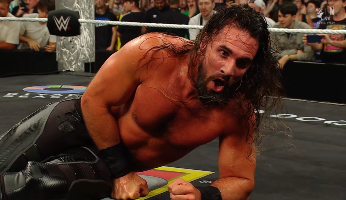 TribalMegastar's tweet photo. SETH ROLLINS HAS DEFEATED BRON BREAKKER.

PAUL HEYMAN WAS SPEARED THROUGH THE BARRICADE 😭

WHAT A MATCH 🔥

#WWERaw https://t.co/uhw8CnEoKv