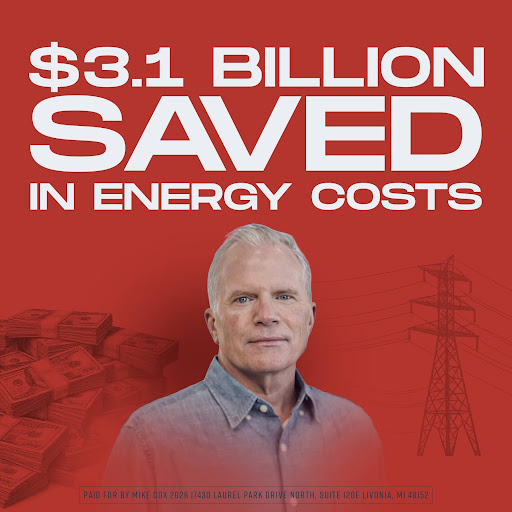 Mike_Cox's tweet photo. Michigan families are paying some of the highest energy costs in the Midwest because Lansing keeps letting the utility companies get their way.

I wasn't willing to sit back and watch it happen as Attorney General. I took on the utility companies and stopped more than $3.1 billion in higher energy costs from hitting ratepayers.

Now Whitmer's handpicked commission keeps approving new rate hikes while families, seniors, and small businesses get squeezed.

I'll appoint people who put ratepayers first, end the Green New Scam, and make affordability the priority. I've done it before, and I'll do it again.