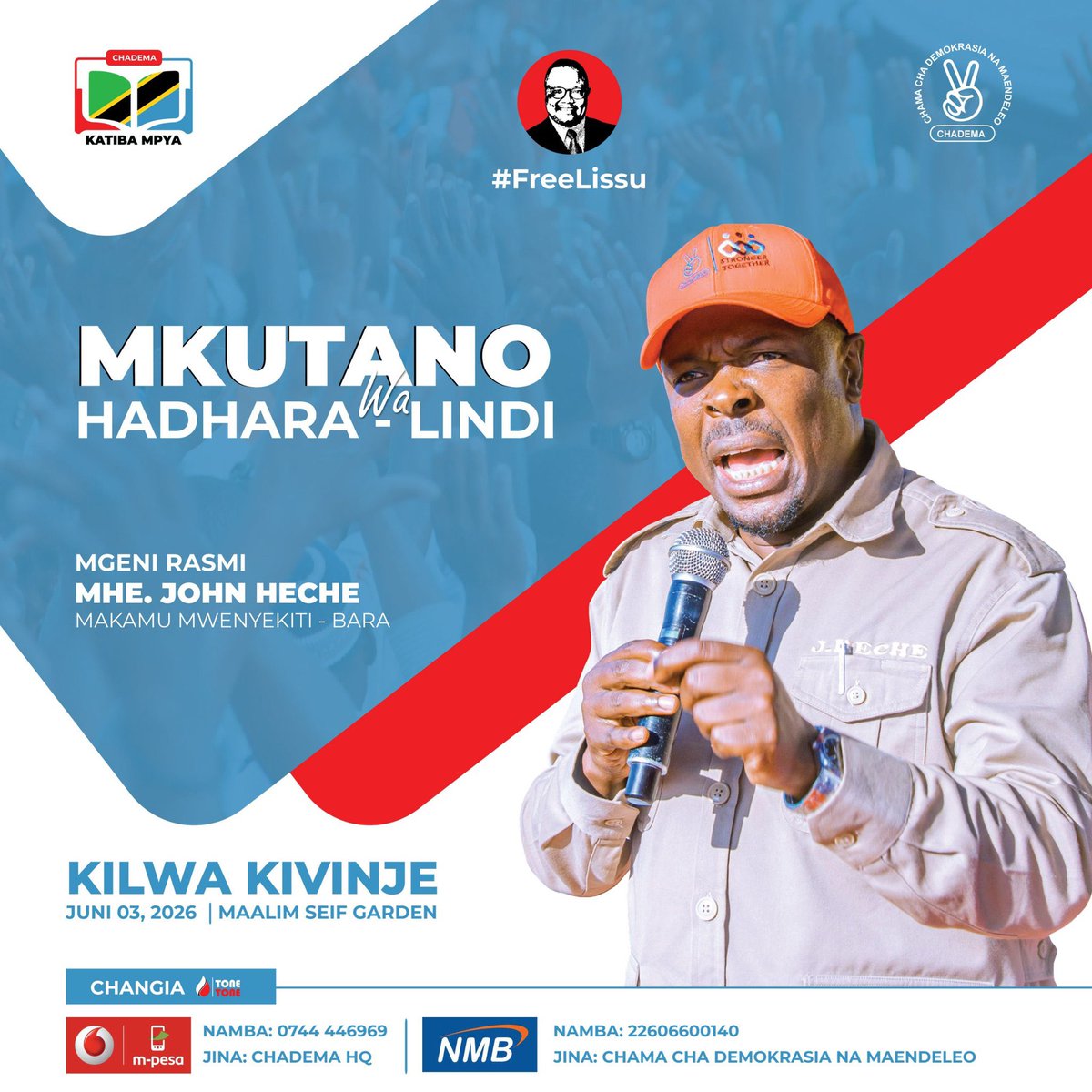 HildaNewton21's tweet photo. Mkutano wa hadhara, Kilwa Kivinje, Mkoa wa Lindi, Juni 03, 2026. Mgeni rasmi Mhe. @HecheJohn https://t.co/QKtfJiRUOa