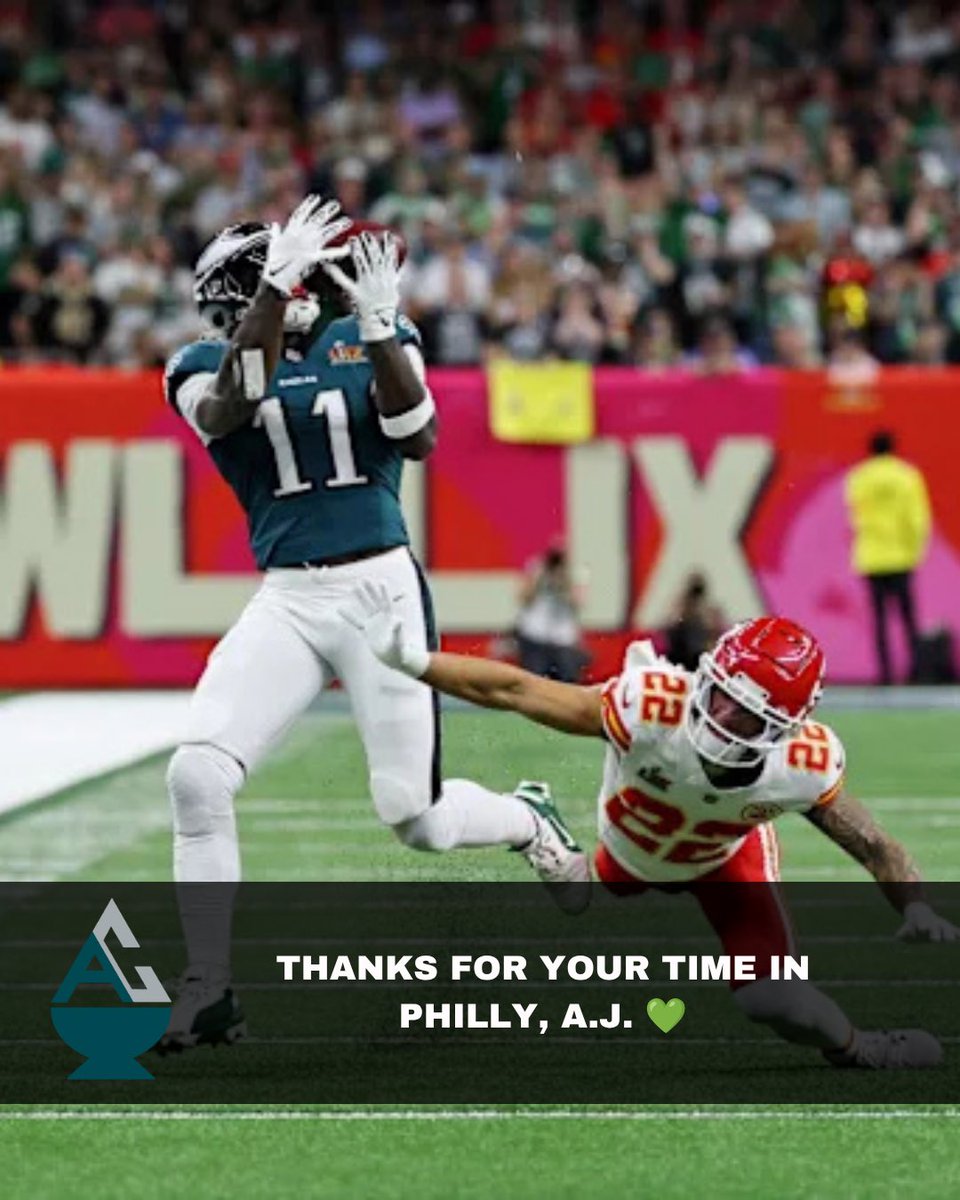 acecreativesprt's tweet photo. Good luck in New England, A.J. 💚
#eagles #ajbrown #nfl #football #fyp https://t.co/odrnfv4V9N