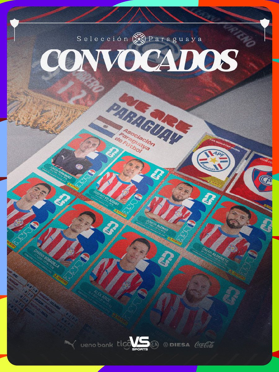 SomosVsSports's tweet photo. #VsSportsSomos26 | ¡De clase MUNDIAL! 🌪️

Cerro Porteño presume de sus canteranos y de los jugadores actuales que están convocados para defender la Albirroja en la Copa del Mundo. 

"Cerro Porteño es el Club que más jugadores (8) aporta a la Albirroja para la Copa del Mundo 2026, un vínculo que une a nuestros jugadores actuales y a los formados en nuestra inagotable Cantera" expresó el club de Barrio Obrero. 

#Albirroja #Mundial06 #Cerro