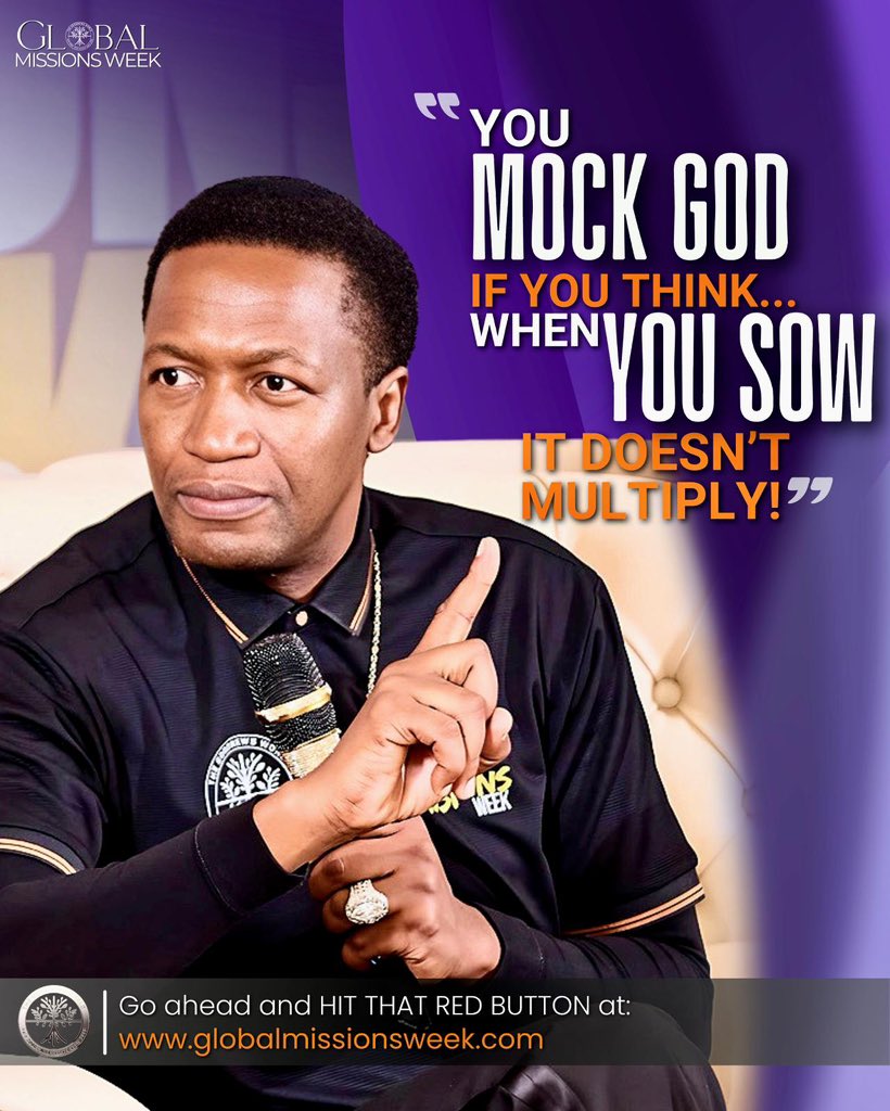 ProphetUebertTV's tweet photo. “You mock God if you think when you sow, it doesn’t multiply!” The Ra’ah-Prophet Uebert Angel

🔴 Hit that red button and give today:
🌐 https://t.co/o21GYme95p

#MW26 #MissionsWeek #UebertAngel #GoodNewsWorld https://t.co/lgxPIzh7EG