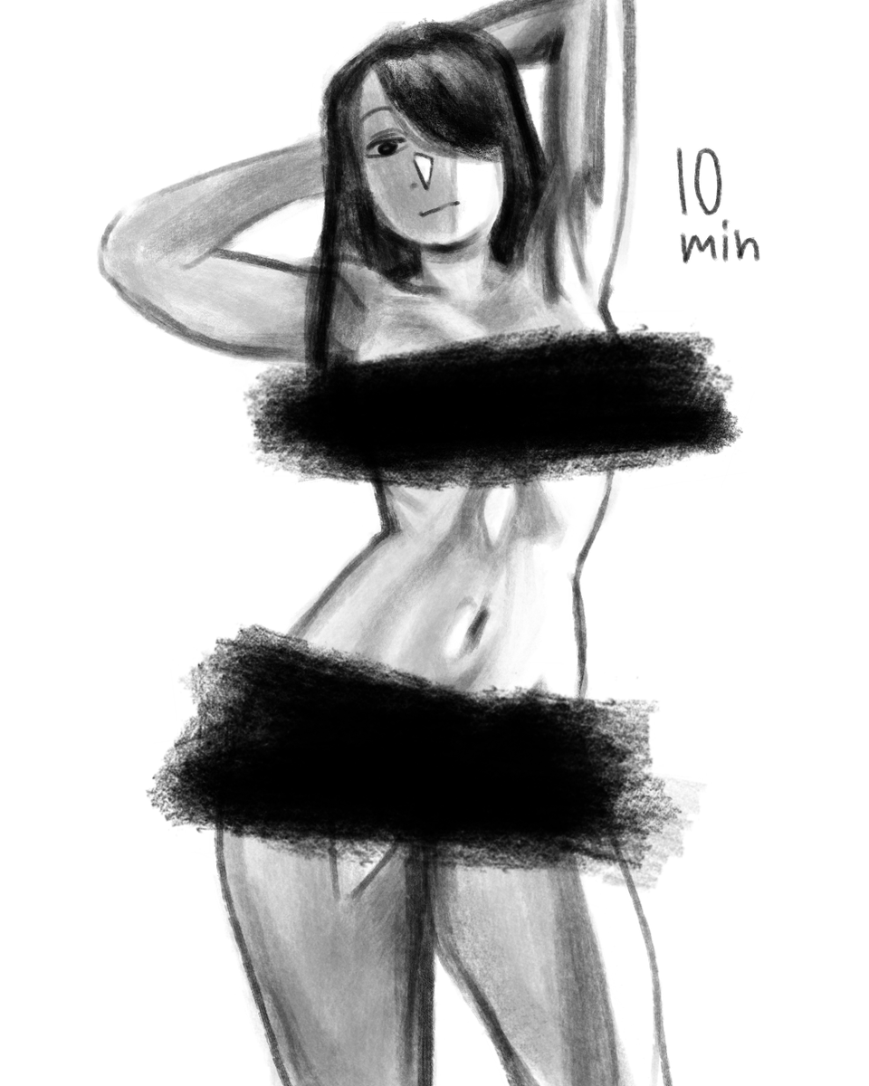 Telepeturtle's tweet photo. Figure drawing practice (Full uncensored sketches and 12 more on Patreon) 
I need to improve my skills, always. https://t.co/70jiLD72Wt