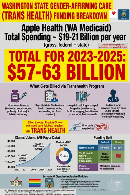 TurnSeattleRed's tweet photo. “Wa State families are drowning under rising Medicaid costs while GROOMER @GovBobFerguson's
machine keeps expanding taxpayer-funded gender programs for minors.   

Parents are LOSING children left &amp; right.  

Wa State deserves accountability, not stealing the publics dime.” https://t.co/JQ579GOzEl