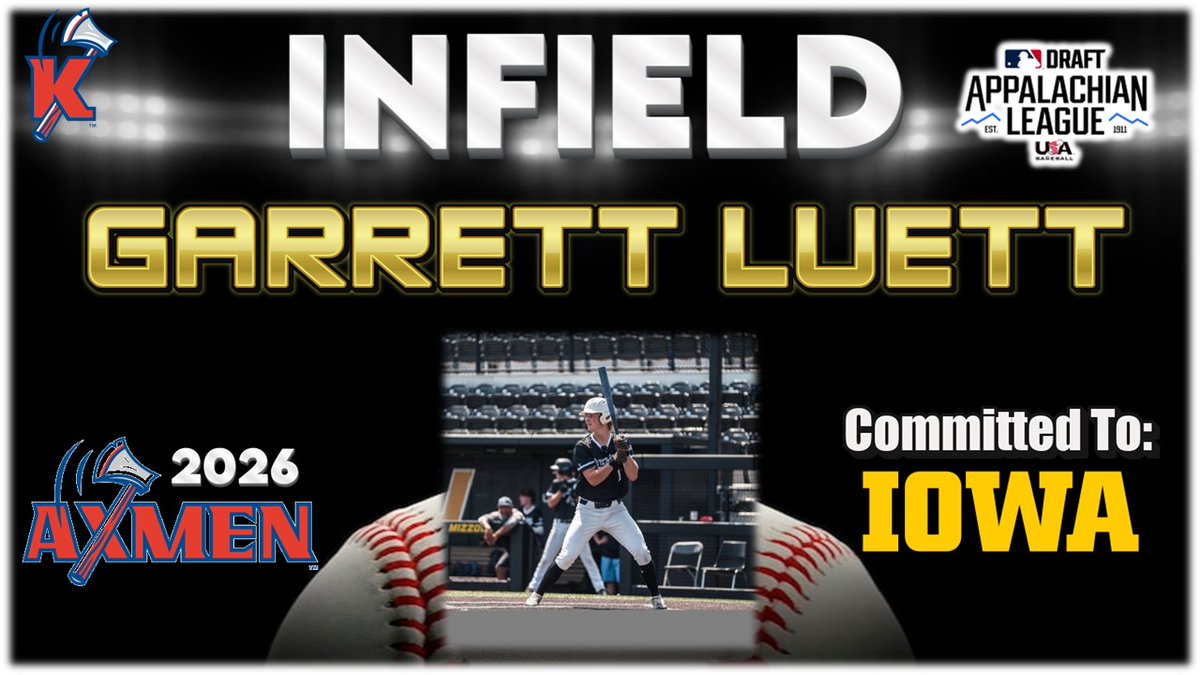 MarkThatPlay's tweet photo. Ranked 3rd overall prospect in the state of Iowa AND a 2024 State Baseball Champion, our @KingsportAxmen will have @GarrettLuett, committed to @UIBaseball, on the team this year!

Welcome, Garrett!

#AxesUp 🪓⚾️ https://t.co/GeN7LvOjb5