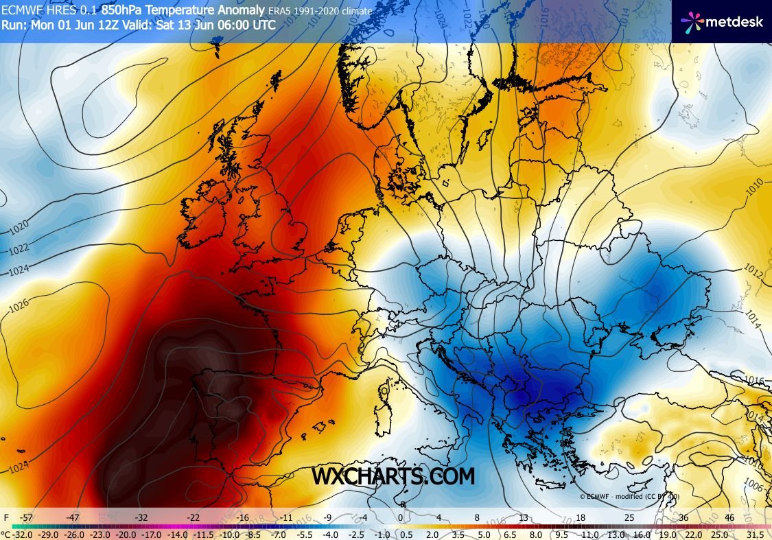 sibirya_k's tweet photo. Ecmwf Haziran 13de  Aralık 13 sistemi vermiş gelirse ne orajlar olur dilim tutulur yazmaya😘 https://t.co/obO5zmJszW
