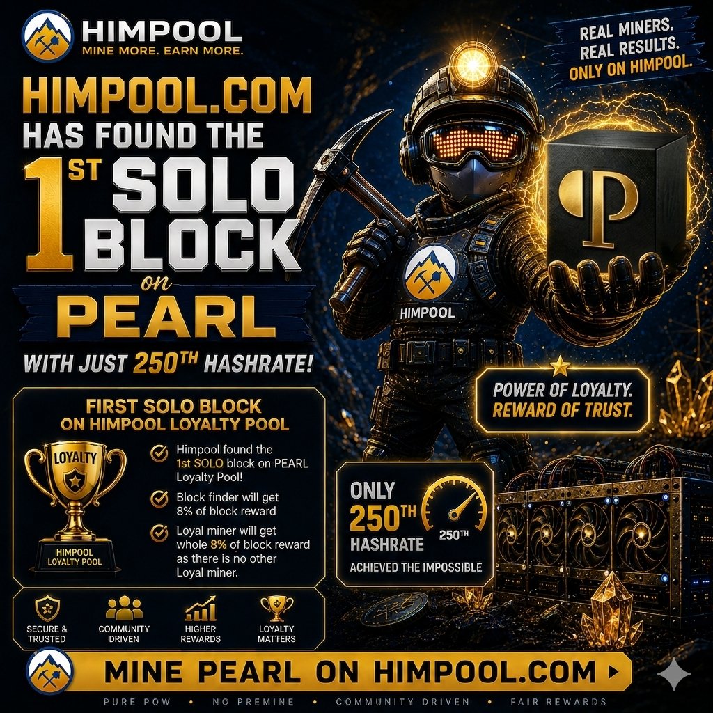🏆 FIRST $PRL block on @Himpool_ 🇮🇳 The finder took the 90% reward But ...