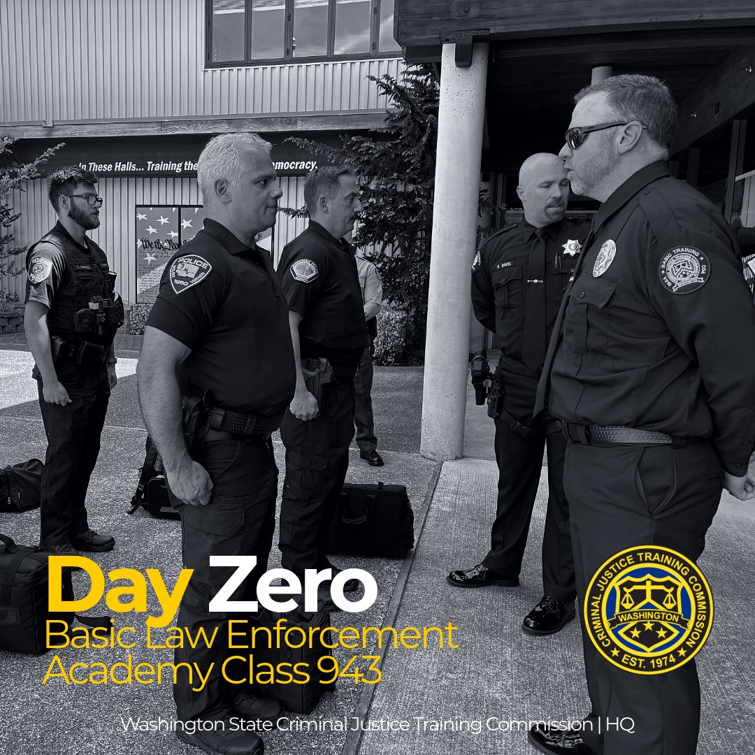 WSCJTC's tweet photo. Today was Day Zero for BLEA Class 943 at WSCJTC HQ.

The journey to becoming a law enforcement professional starts here. Over the coming months, these recruits will build the skills, knowledge, and judgment needed to serve our communities.

Welcome Class 943.

#WSCJTC #BLEA943 https://t.co/9nazxvvD4v