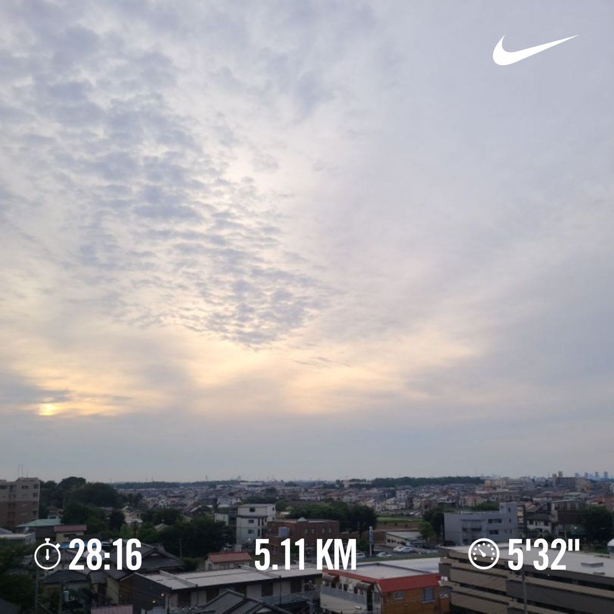 e_stone1981's tweet photo. 6/2(火)朝ラン完了🏃‍♂️
今朝も出勤前に少しだけ🌅
#朝ラン 
#出勤前ラン https://t.co/tF9dZVcbTn