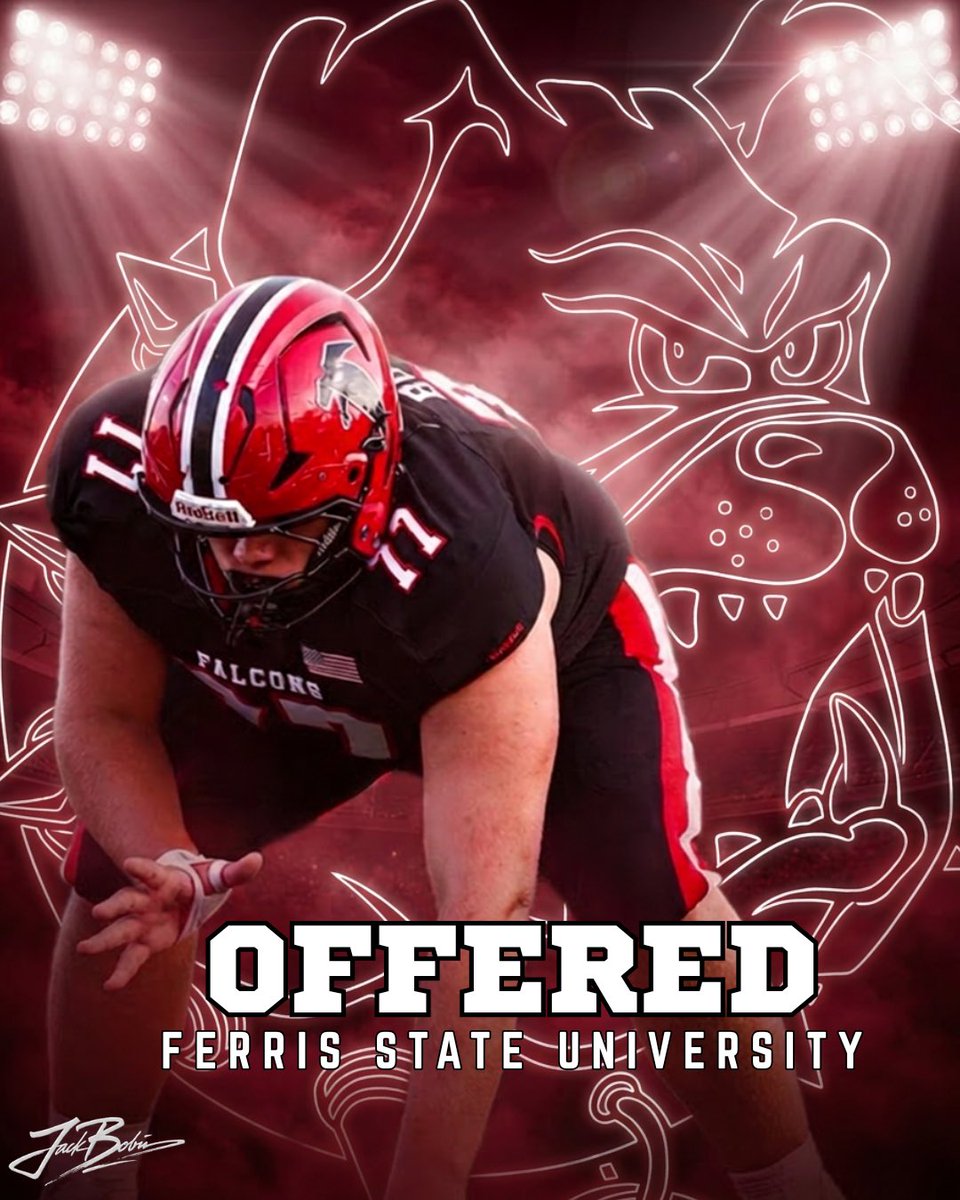 Jack_Bobin77's tweet photo. After an amazing conversation with @Coach_Rock I am blessed to say I have received an offer from @FerrisFootball ‼️Massive thank you to all my coaches and trainers who got me to this place‼️ @CoachDrewBurton @Coach_Tannese18 @TRAVIS44MIRACLE @NoahKindle2  @claney101 @CoachMoore1001 @BossHogAcad @DaBossHog_ @18bstank @DOFRecruiting @statechampsmich @PrepRedzone @TheD_Zone @MIexposure @Optimus_Barbell @sixstarfootball @smsbacademy @CoachBlackwell_