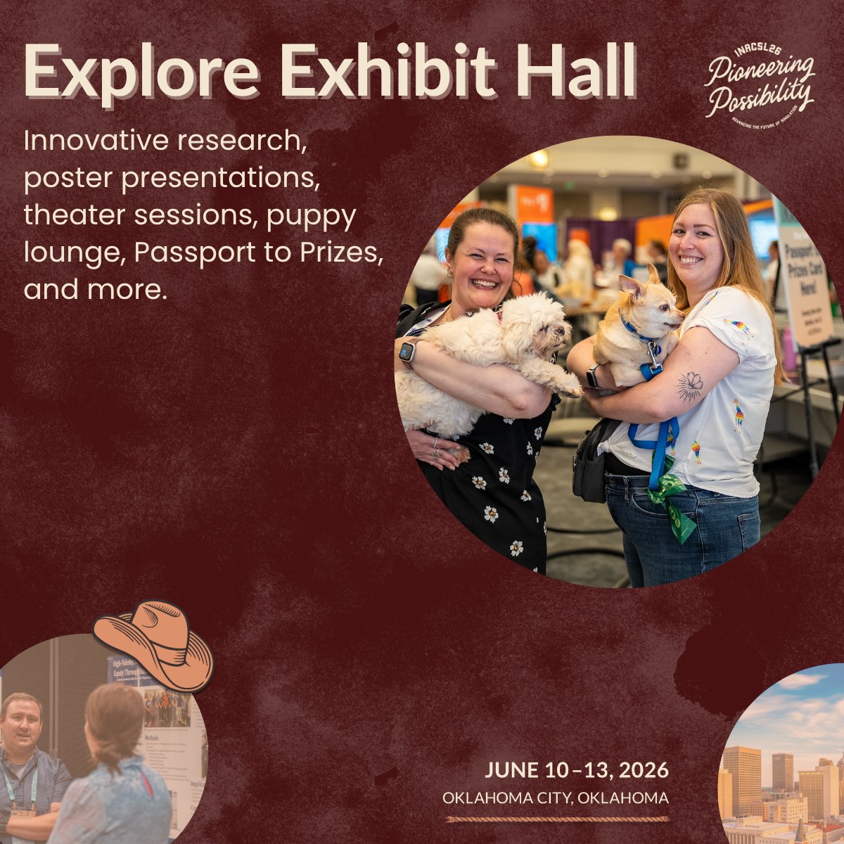 INACSL's tweet photo. Saddle up for the Exhibit Hall at #INACSL26.
Stop by booth 331 for quick, practical theater sessions, unwind at the puppy lounge (booth 116, sponsored by Medical Shipment), and join Passport to Prizes—visit select booths, collect stamps and enter to win.
https://t.co/Tab5xuOJdO https://t.co/YqFGIvKnr5