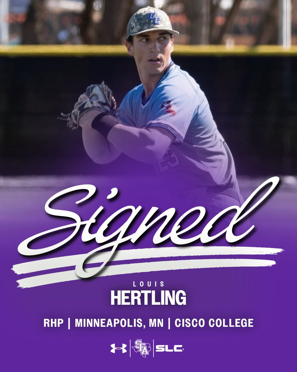 SFA_Baseball's tweet photo. 𝐋𝐮𝐦𝐛𝐞𝐫𝐣𝐚𝐜𝐤 𝐋𝐨𝐮𝐢𝐬 🪓

Jacks add a RHP (@louis_hertling) from the 𝐋𝐚𝐧𝐝 𝐨𝐟 10,000 𝐋𝐚𝐤𝐞𝐬 by way of Cisco! 💥

#AxeEm x #LogByLog https://t.co/Pfvwn42UdJ
