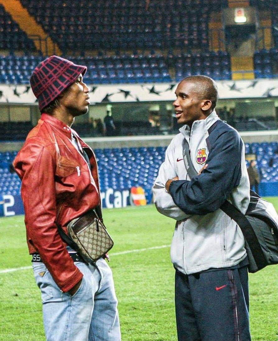 ChelseaInPhotos's tweet photo. Drogba &amp; Eto’o at the Bridge 🔙🥶 https://t.co/RzvxS5N621