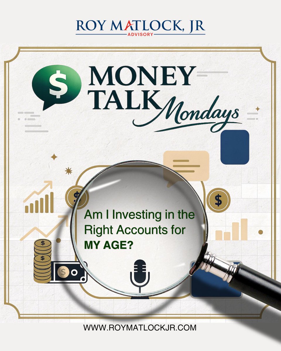 roymatlockjr's tweet photo. The account you invest in matters as much as what you invest in.
The right mix at 30 is wrong at 50. Getting this wrong compounds into a much smaller retirement.
Are you in the right accounts?
https://t.co/q6gbs3sqgX https://t.co/zpkKjpxmbJ