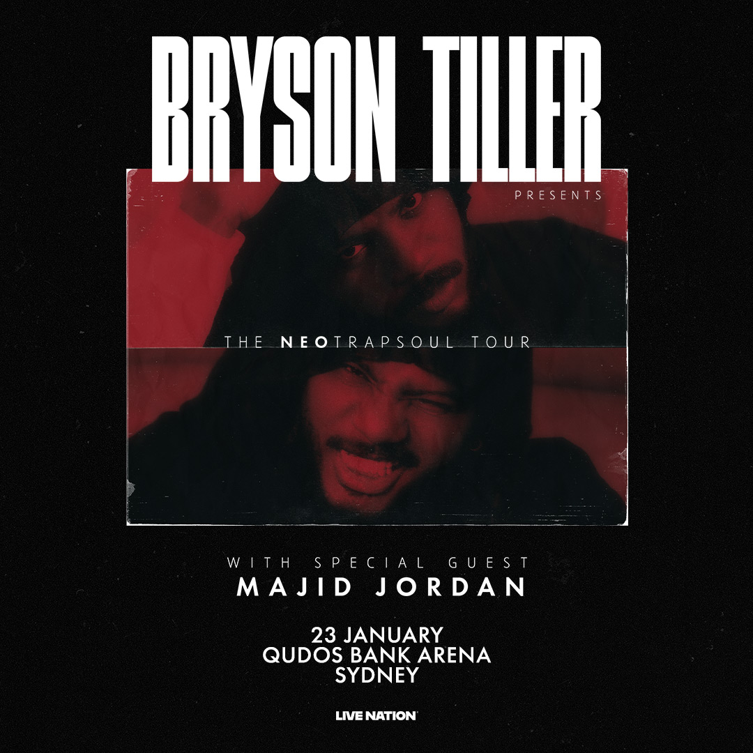 qudosbankarena's tweet photo. JUST ANNOUNCED! @brysontiller Presents: The Neo Trapsoul Tour at Qudos Bank Arena on Saturday 23 January 2027! With special guest Majid Jordan. 

Tickets on sale this Friday 5 June, 12pm local! https://t.co/mzAq3jI8CD