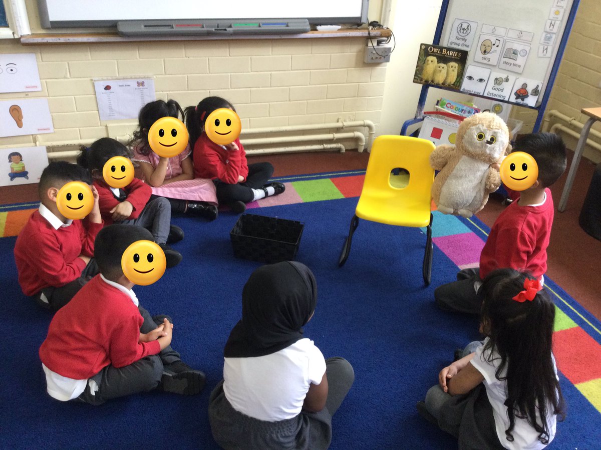 LeighPrimary's tweet photo. In maths today Nursery/Reception children did really well remembering their positional language. They could easily say and place the owl on, under, next to the chair and in the basket. @voice21oracy #Maths #PD #relationshipbuilders #memorymakers #lifelonglearners #Article28 https://t.co/tAhSTPP5PX