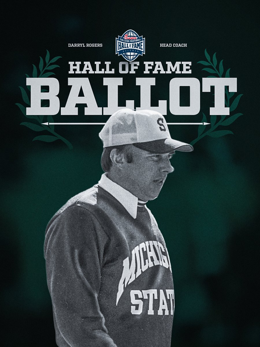 MSU_Football's tweet photo. Spartan legends Flozell Adams and Darryl Rogers are on the 2027 College Football Hall of Fame ballot 🗳️ https://t.co/0Xp2Y9p5v2