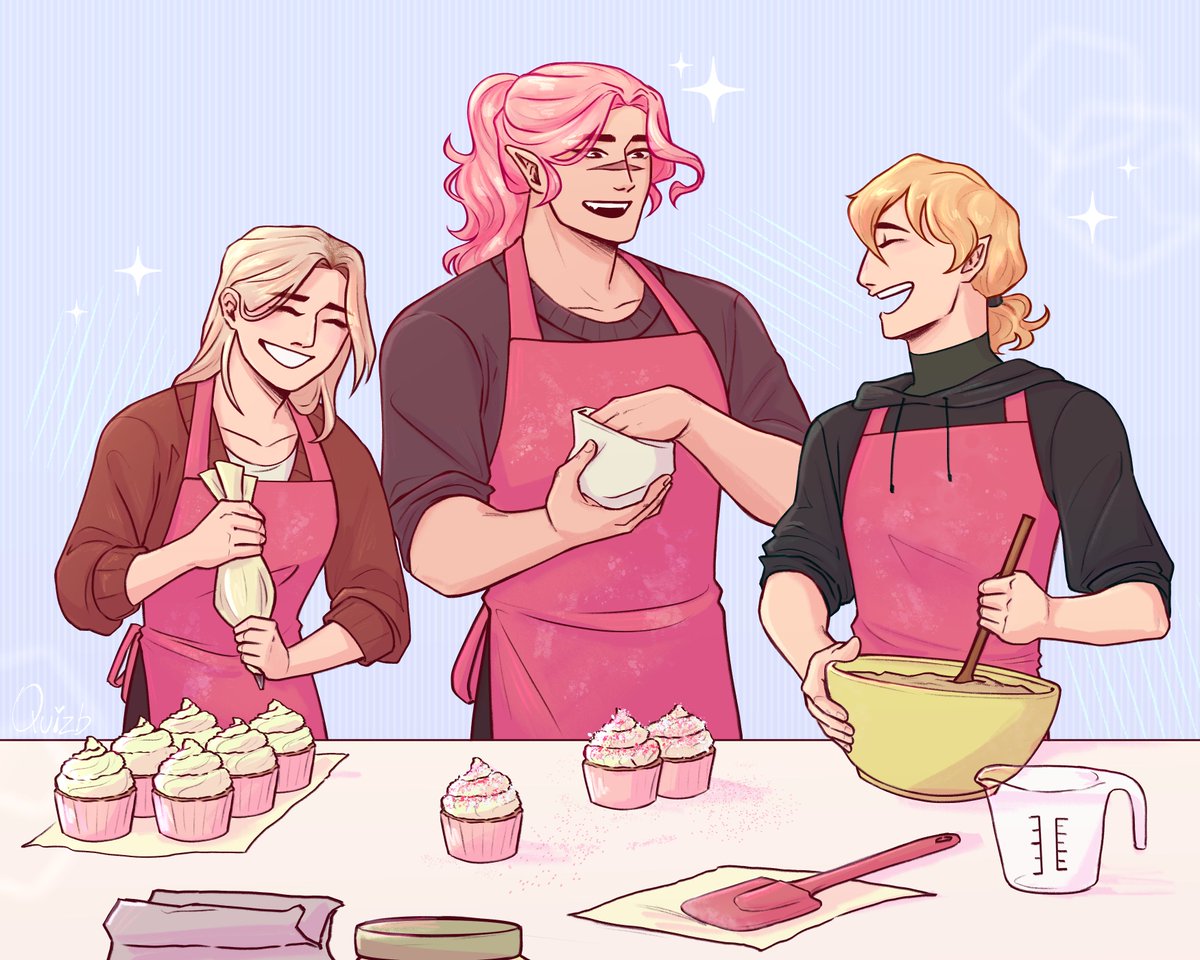 quizbeing's tweet photo. Techno cooking/baking with phil &amp; niki, based on the prompt by Medusa for the Voices for the blade event :D

@TheBladesLegacy
#technofanart #Voicesfortheblade #Voicesfortheblade2026 https://t.co/IY1eauk6Ej