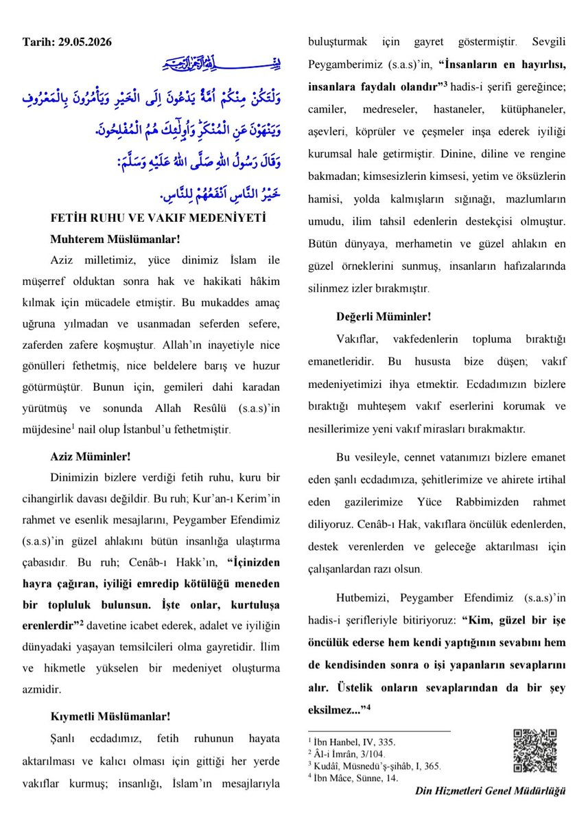 tobeplanted's tweet photo. İstanbulun fethinin yıldönümünde hutbede şehri fetheden Fatih Sultan Mehmet'in adını geçiremeyen bir diyanet ile baş başayız.. https://t.co/Glozspd0Ry