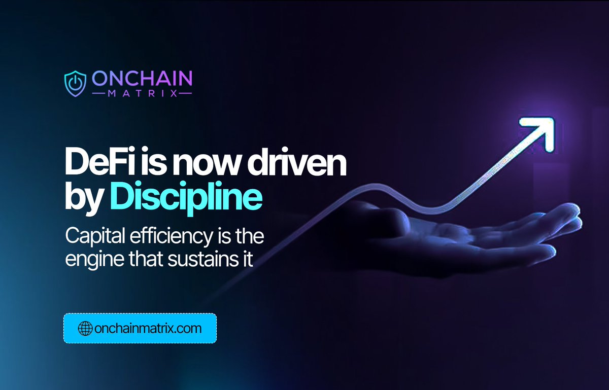 Onchain_Matrix's tweet photo. The DeFi market has matured the hard way — through collapsed treasuries, hidden risks, and liquidity vanishing overnight.

High yield stopped feeling exciting once investors realized the real cost.

The conversation has shifted toward discipline, becoming harder to ignore: treasury management, sustainability, liquidity, and capital safety.

That’s why Onchain Matrix was built for structured treasury management and disciplined capital deployment — prioritizing long-term efficiency, transparency, and sustainability over temporary inflated returns.