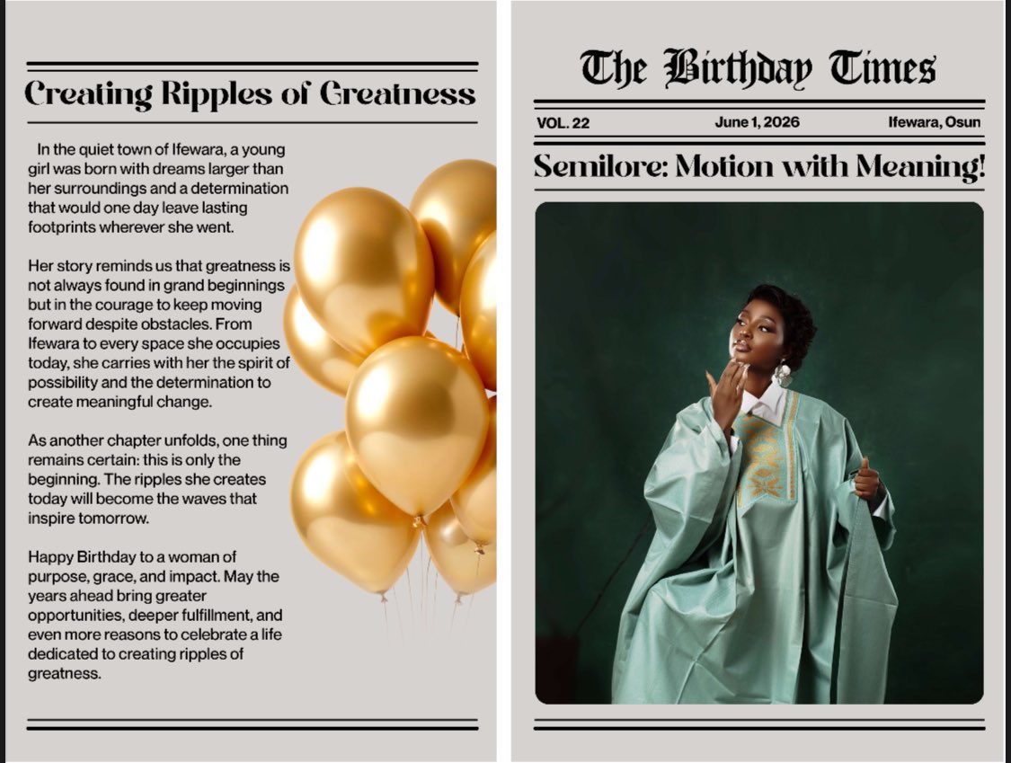 BOSSBABY__02's tweet photo. Born in a quiet town, destined to make a loud difference. 

 The ripple started years ago,One year at a time.

SEMILORE:MOTION WITH MEANING! https://t.co/W1rsbsWnZG