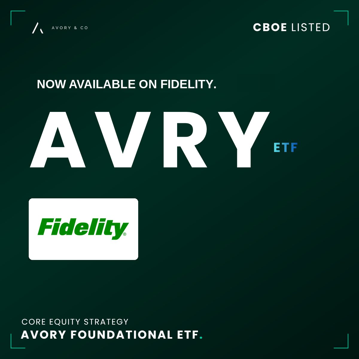 AvoryCo's tweet photo. 🎉 $AVRY just landed on Fidelity. Your core holding is here. 

Learn more at https://t.co/bX1uOAMKrf. 

__

ETFAC-5325706-3/26 https://t.co/8lMlVQEvRR