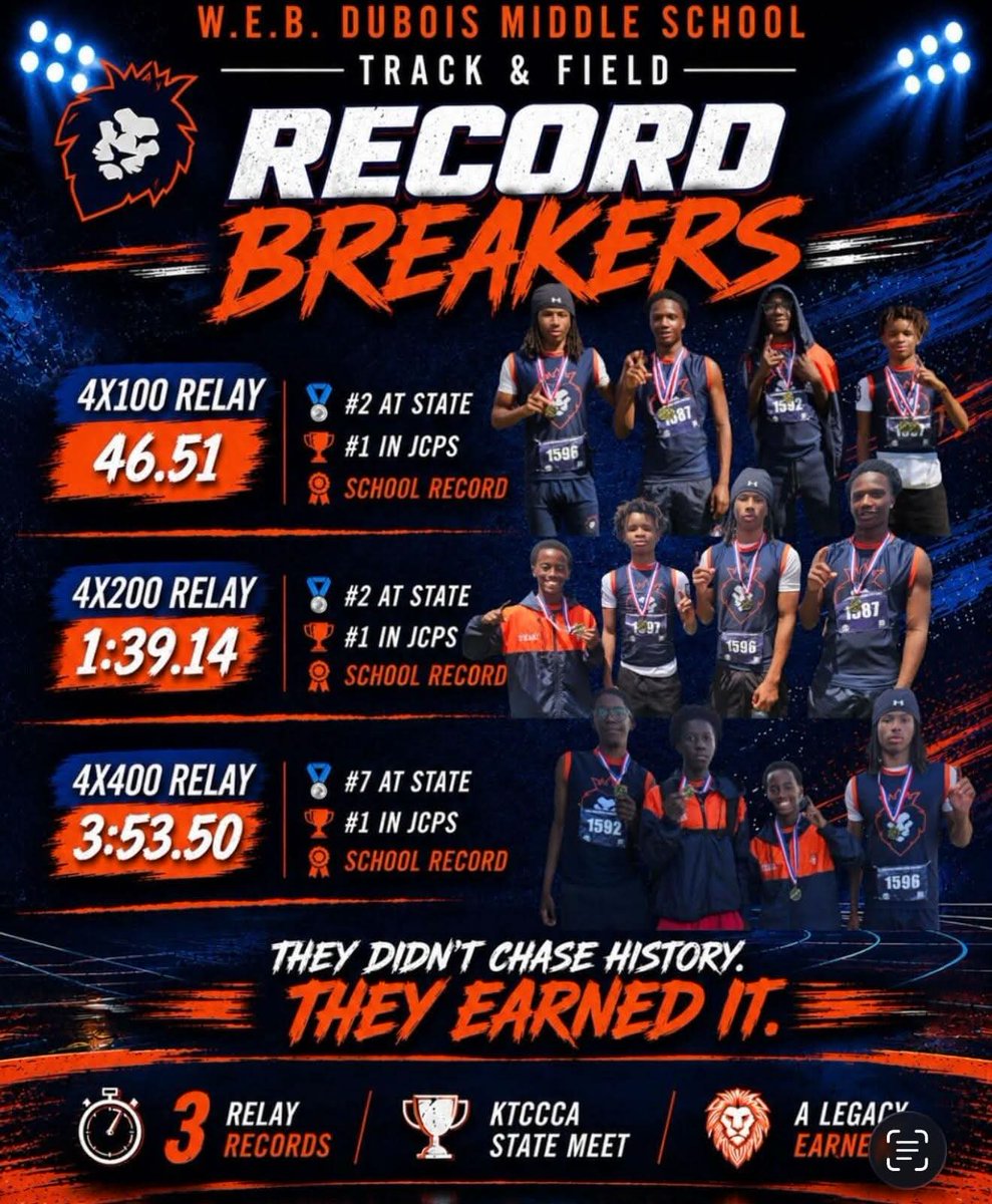 OTheSpeedster's tweet photo. Broke some school records with my big bruhs this season!! 💪🏾💪🏾 https://t.co/61WmHh0Rq5