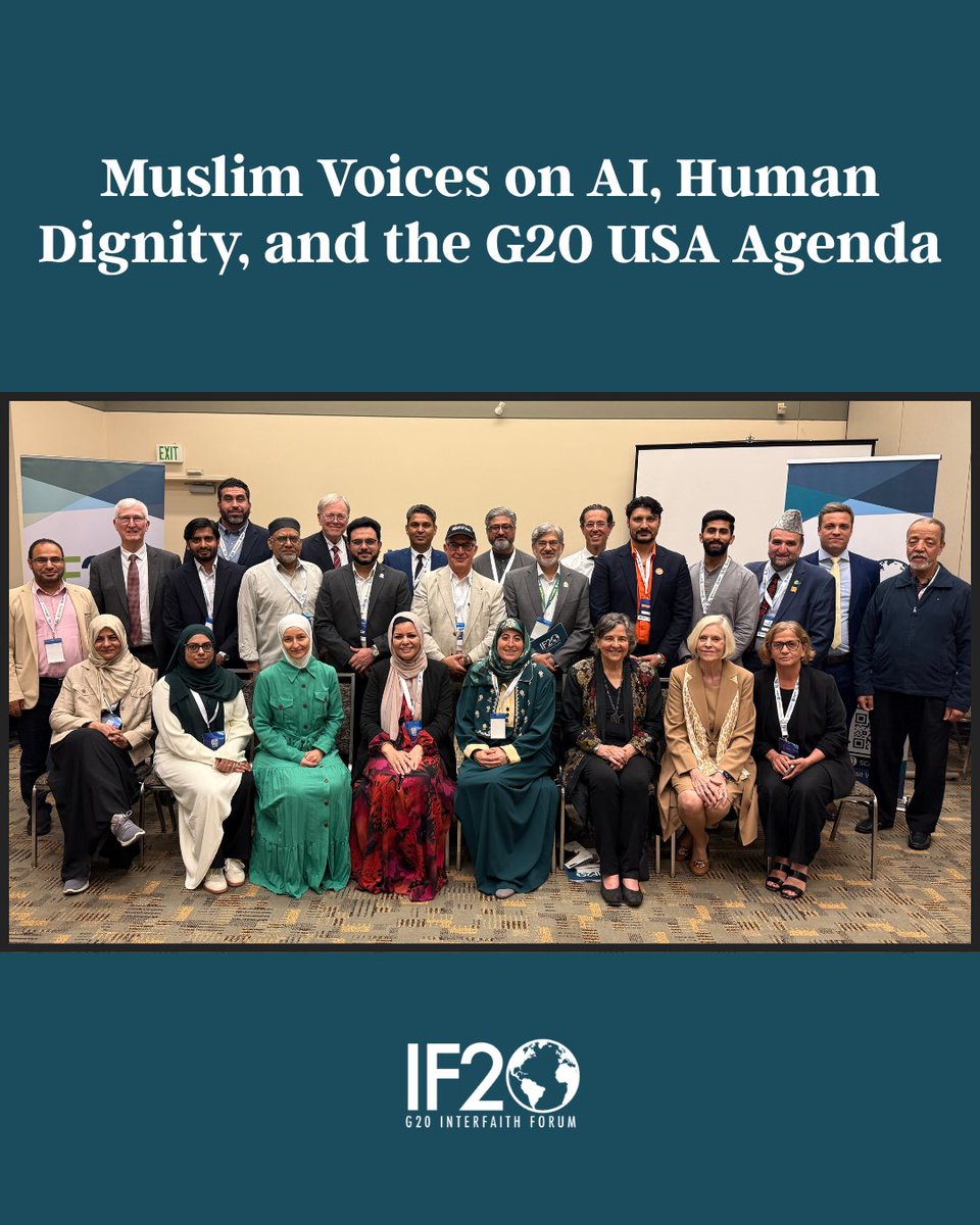 IF20org's tweet photo. On the sidelines of a major Muslim convention in Baltimore, IF20 sat down with leaders of Islamic humanitarian organizations to pressure-test our draft policy paper on AI and human dignity. Read the full summary: 

https://t.co/4cQw642gdM

#G20Interfaith #AIEthics @ICNARelief https://t.co/5JSSCcIysE
