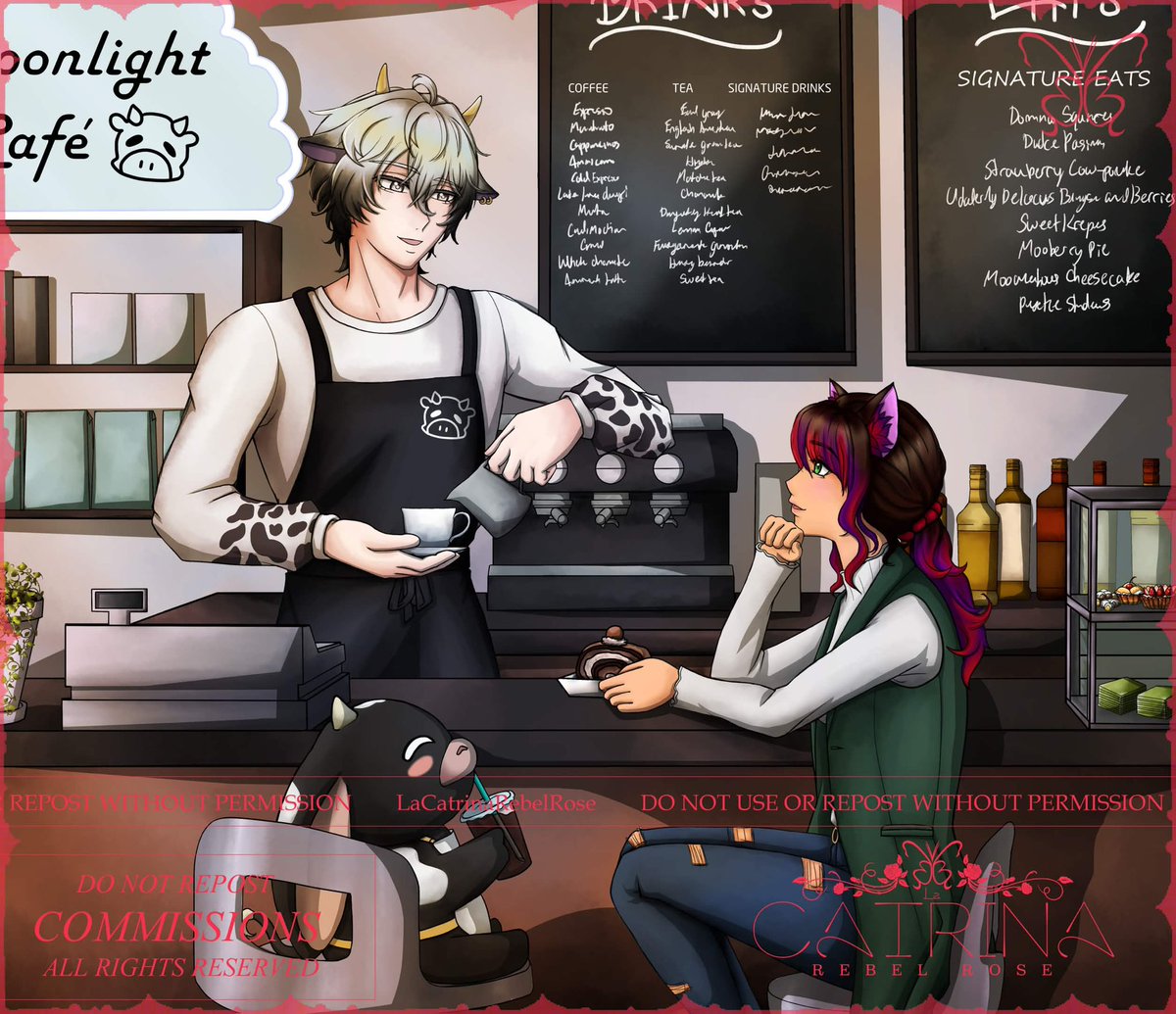 YoursTrulyHelly's tweet photo. Happy 1 year to being a Customoo at the Moonlight Cafe! ๐ฎโ๏ธ Thank you mi Vaquita, for being my comfort streamer - for the chill vibes and silly times ๐ค๐ค
#muutiful https://t.co/5lbwqYNkUC