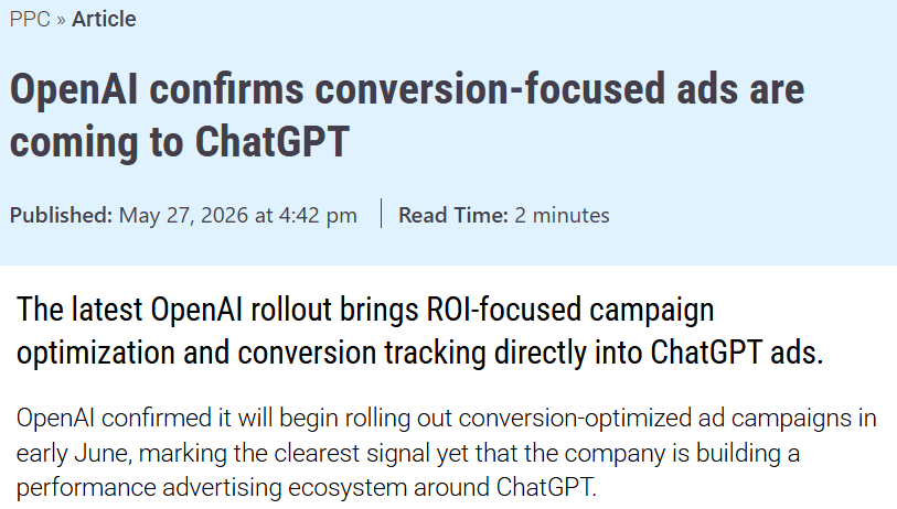 AntoineRSX's tweet photo. 🚨Breaking OpenAI is now rolling out conversion-optimized ads in ChatGPT

Sam Altman in 2024: ads in AI are "uniquely unsettling," a last resort

Sam Altman in 2026: anyway, here's your sponsored answer, now optimized to make you buy

The bills came due https://t.co/7g0o4Wd7j3