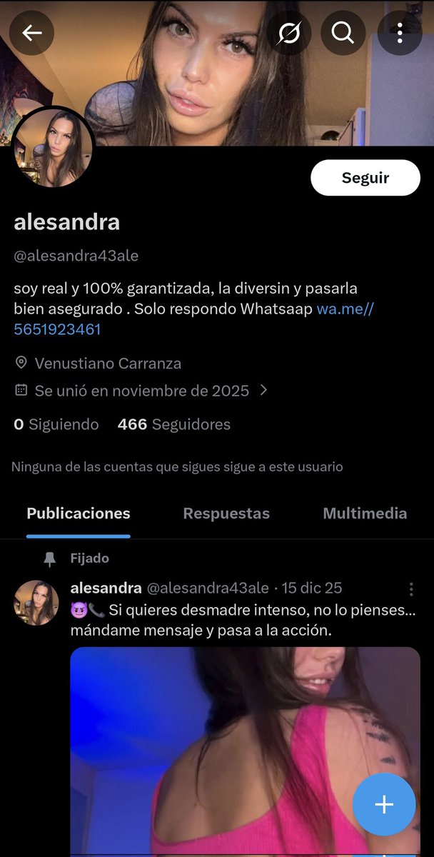 GoRaAnJo's tweet photo. La cuenta alesandra43ale se roba la s fotos de instagram de rizzm11, aguas con las estafas https://t.co/MIi6ltw8nN