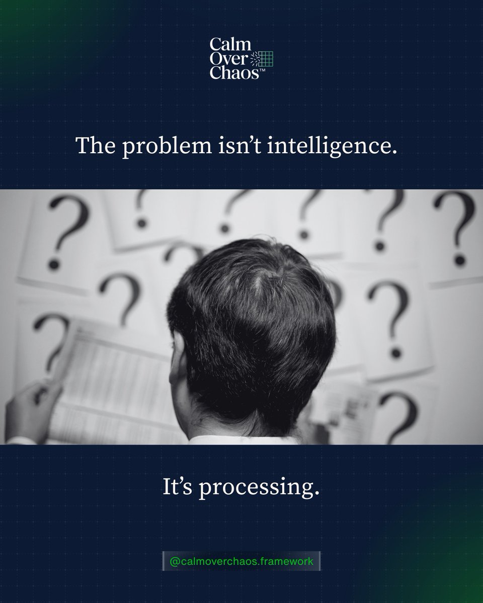 YoungYancy's tweet photo. The issue isn’t a lack of intelligence. It’s trying to process too much at once.

Structure helps reduce noise and create clarity.

Follow for structured thinking.

#CalmOverChaos https://t.co/cXlmKOPHOM