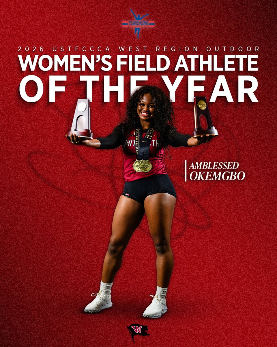 gobucs's tweet photo. Post-season accolades 💪

Amblessed Okemgbo has been named @ustfccca West Region Field Athlete of the Year for the second time this year! 

Kolton Carlson has earned West Region women's and men's Assistant Coach of the Year, also his second honor of the season! 

Congrats Bucs! https://t.co/EohE2z71J7