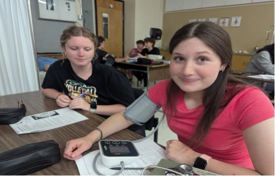 LockerbyNet's tweet photo. Last week, our Viking healthcare students practiced taking vitals and applying their knowledge to case studies. They also looked at healthy functioning swine lungs and how smoking can impact the lungs’ ability to fill with air! https://t.co/L2IQXRJdzn