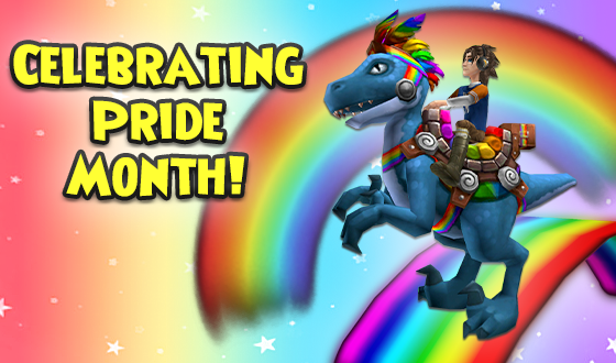 PlayWizard101Eu's tweet photo. Celebrate Pride! 🏳️‍🌈🌈

To support the LGBTQIA+ community, we're launching the new Charity Pride Raptor Mount and debuting new Pride merch at the KingsIsle Store - proceeds from these initiatives will be going to @OutrightIntl! https://t.co/P3CMXbtEag #Wizard101Europe https://t.co/04HSwfwMeT