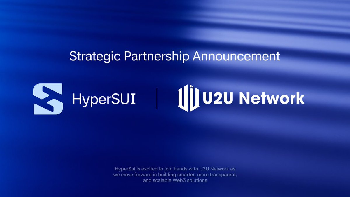hypersui's tweet photo. 🌍 HyperSui is excited to join hands with U2U Network as we move forward in building Web3 solutions! 

Hypersui x U2U Network

This partnership is a step towards the open and decentralized future of trading!

Welcome @u2u_xyz, to the HyperSui ecosystem! https://t.co/Ld2DJDlscL