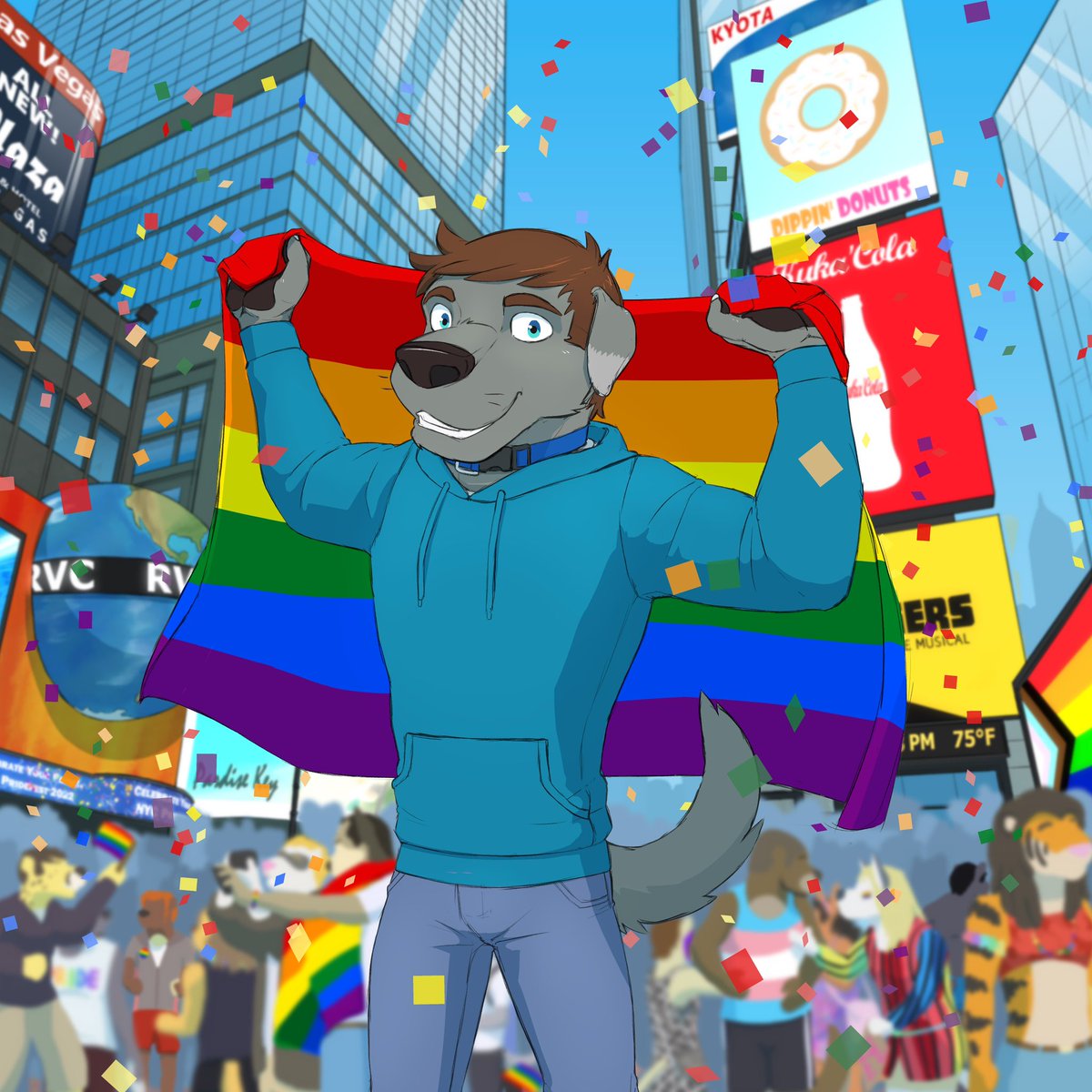 notaxel_lotle's tweet photo. Happy Pride Month chu all!! :3

I love this art :3

🎨: @Theolis_Wolfpaw https://t.co/X99MbaDzyh