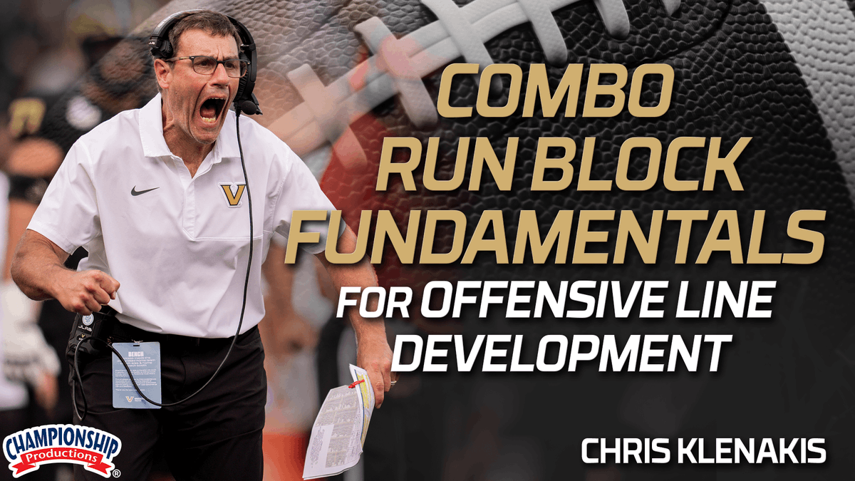 ChampProduction's tweet photo. 🔥Dominating the Zero Nose: Mastering the "Ace" Gap Scheme Combination
➡️In this clip, learn how to execute the "Ace" block against a zero nose technique. @VandyFootball's Chris Klenakis breaks down the "Gallop, Gather, Strike, Lift" progression for the uncovered guard and explains how it perfectly syncs with the center’s "Finish" drill to unlock the defender’s hips. Featured in the full-length video: "Combo Run Block Fundamentals for Offensive Line Development" https://t.co/JYR2JJAhKm
#learnfromthebest #becomeyourbest
