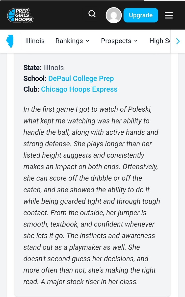 ChiHoopsExpress's tweet photo. 🏀 Grace Poleski 🏀 https://t.co/WPPJ014Mtf