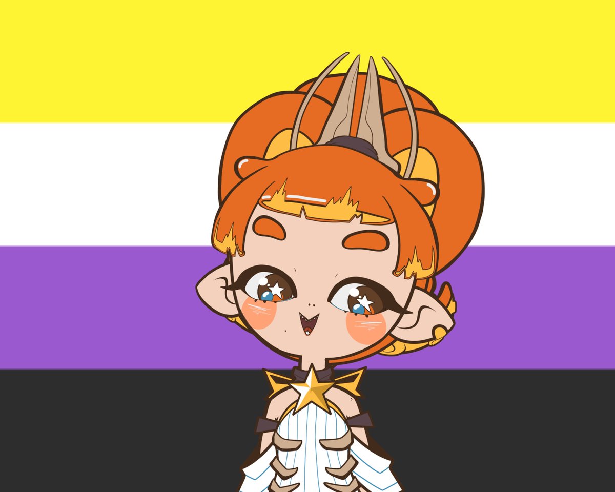 OctohimeVT's tweet photo. Happy Pride, Everyone!!!! 🧡🧡 https://t.co/eDZRYsLuNJ
