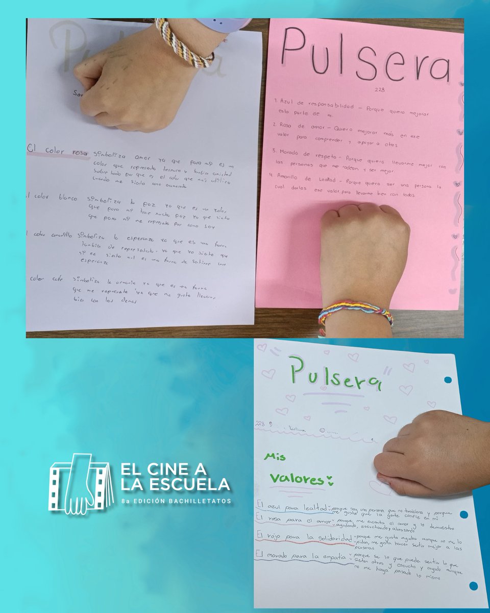 ECALEMx's tweet photo. ✨ Tras ver Cría Puercos, estudiantes del Colegio de Bachilleres Plantel 6, realizaron una actividad de pulseras para reflexionar sobre los temas de la película y los valores que desean fortalecer en su vida cotidiana.

#ECALE #ElCineALaEscuela #CríaPuercos #EducaciónConValores https://t.co/KhkldDsQBK