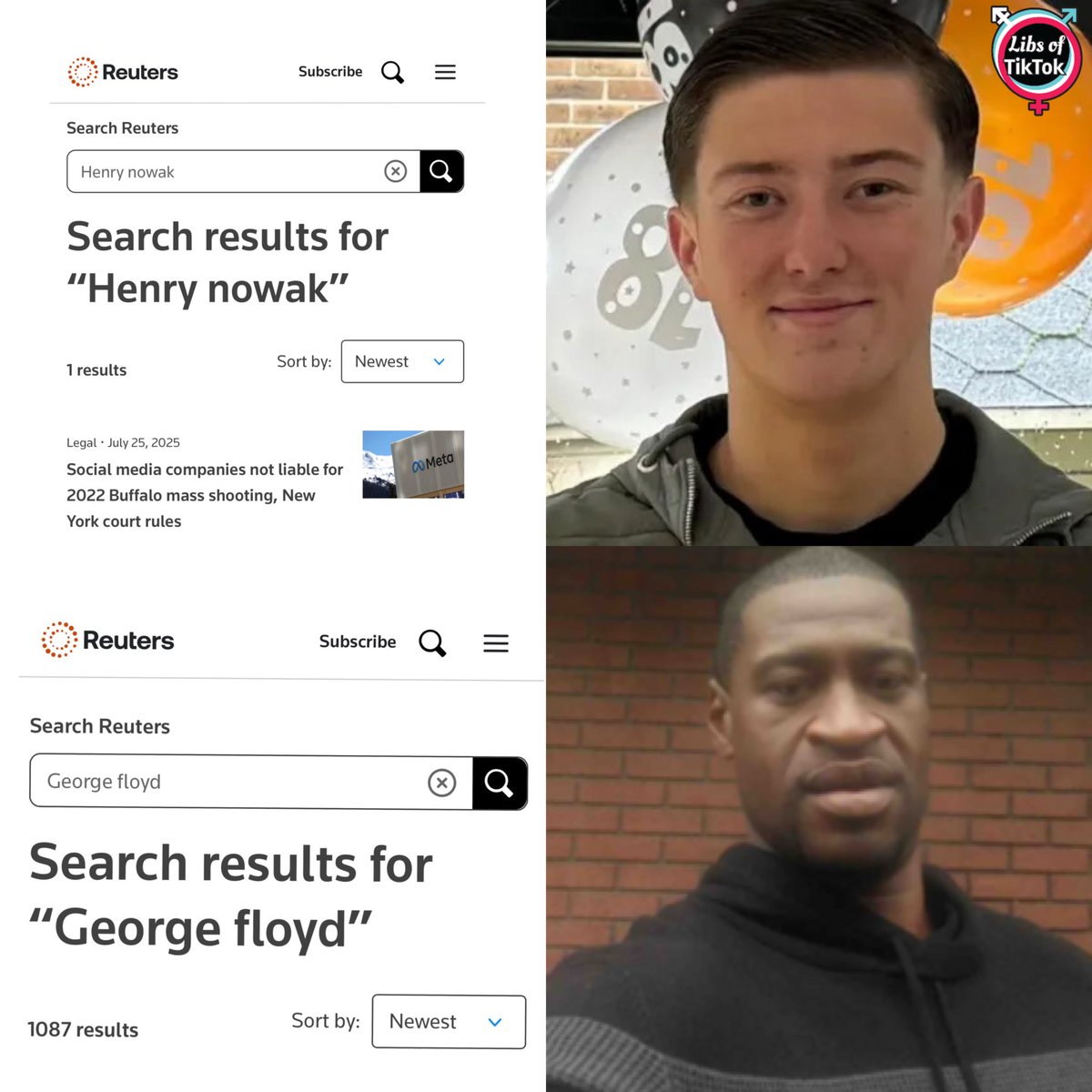 Baloo1776's tweet photo. If one of these souls deserved around the world protest & kneeling, it shouldn't have NEVER been for the drug addict criminal on the bottom but for the 18 year old college kid that had never done anything wrong. This poor kid & what he endured during his last moments should be ENOUGH TO ENRAGE EVERY PARENT & YOUNG PERSONS! This is horrific & absolutely unacceptable. It shows that there's a more serious problem that's not being addressed across western countries. ❤️‍🩹 🙏🏼 🇺🇸