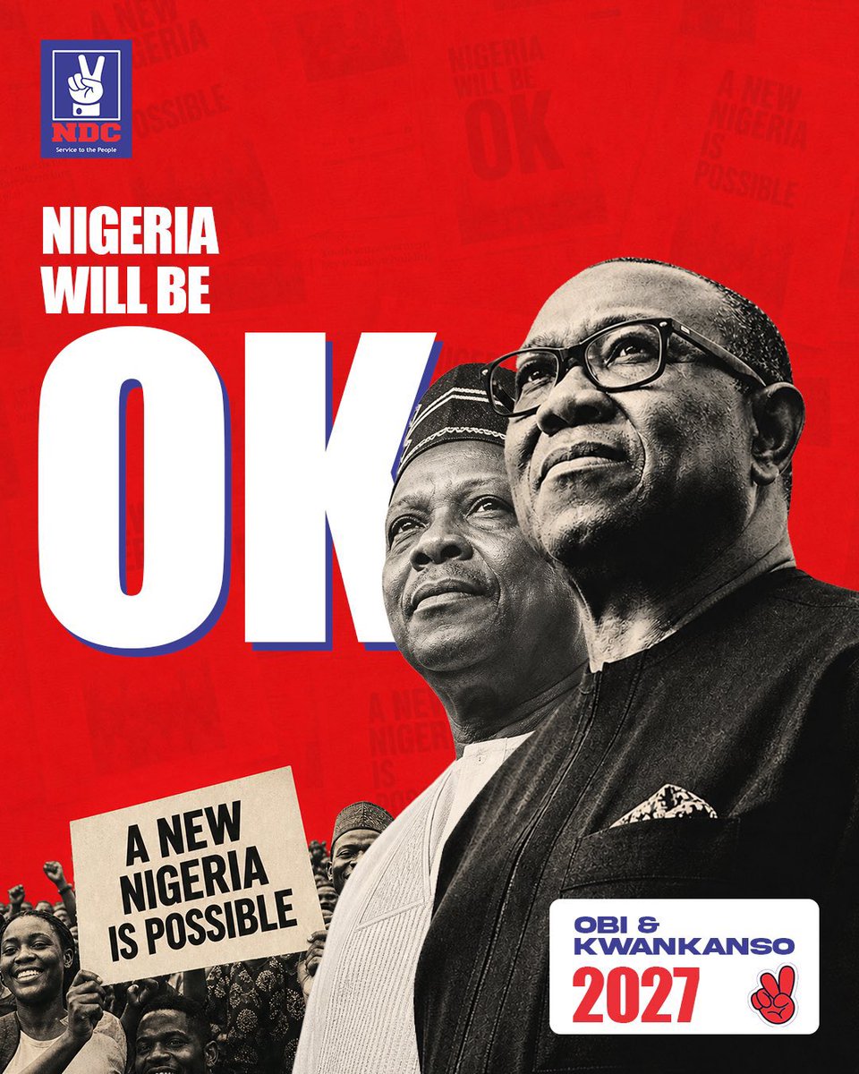 sadique_shehu9's tweet photo. 2027 is an election between APC and NDC.

And between the two, PO is our choice. But this is a democracy, if you choose to waste your vote on the distraction called ADC, that's your decision.

If you would rather continue suffering under APC, that is also your choice. https://t.co/gVfqv1lJ7U