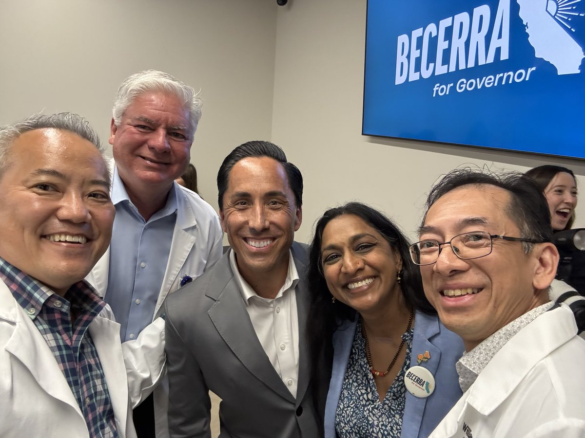SDCMS's tweet photo. Prescription for California: VOTE BECERRA!

Proud SDCMS &amp; CMA physicians joined the energy-packed San Diego IBEW Rally recently with Xavier Becerra, Mayor Todd Gloria, and our Assembly Members. Be sure to vote tomorrow - primary day - June 2nd!!
#BecerraForGovernor
#SDPhysicains https://t.co/2BgndYlMp6