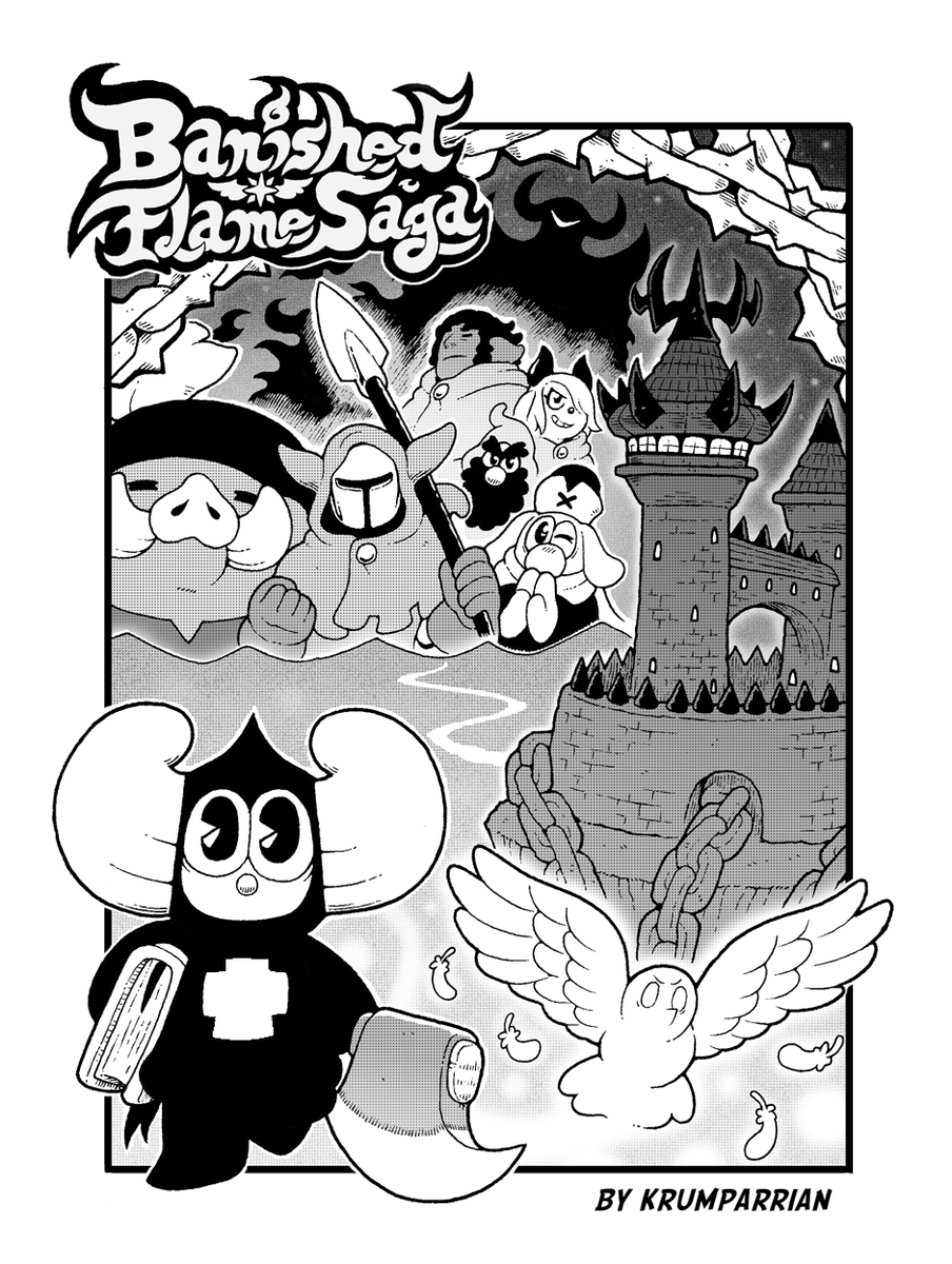 krumparrian's tweet photo. 🕯️My series "BANISHED FLAME SAGA" is now available to read on WEBTOON, going for a weekly release schedule until all of Book 1 is caught up!🕯️

..Welcoming all newcomers to join Gimo on his epic journey! Moments of joy, sorrow, anger, and laughter to be had! 🪓✨ (Link below~⤵️) https://t.co/6KBwKFnenX