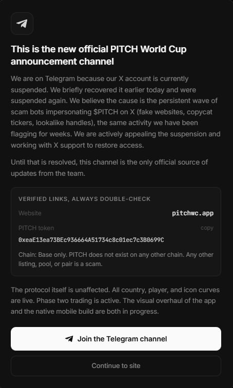 0xCragHack's tweet photo. $PITCH OFFICIAL ANNOUNCEMENT JUST DROPPED ON THEIR SITE

one last ride

bought it back for a flip

https://t.co/Y5oE7IxnxT

ca 0xeaE13ea73BEc936664A51734c8c01ec7c3B0699C

but why did you wait so long, jesus christ, you couldn't set up a telegram for 3 days!?!?!?!? https://t.co/GEdgjY4ct9