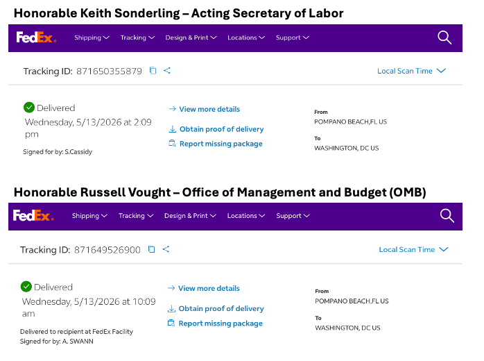 J_Vito_B's tweet photo. A Call to Action — I Need Your Help!
A follower made an excellent point — reaching the right people requires more than posts!

I have formally submitted a complete two-phase structural plan entitled:

"OnShoringAmerica: Enhancing Transparency and Equity in U.S. Labor, Education, and AI Systems — The Only Structural Solution"

Here's where it stands:
✅ Three NAICS proposals (Phase 1) formally filed with and received by the Census Bureau's Economic Classification Policy Committee (ECPC) 
✅ Full Phase 2 proposed legislation developed and submitted simultaneously 
✅ The complete structural plan — both phases — delivered and signed for on May 13th by:
 -  President Trump's office
 -  Secretary of Commerce Lutnick's office
 -  Acting Secretary of Labor Sonderling's office
 -  OMB Director Vought's office

The framework is real. The receipts exist. The urgency is documented.

Now I need YOUR help getting it into the right hands.

If you have direct access to or influence with:
 -  Any U.S. Senator or Representative
 -  Any White House staffer or advisor
 -  Any business journalist or policy reporter
 -  Any labor organization or advocacy group
 -  Anyone inside Commerce, Labor, or OMB

Please reach out to me directly or share this platform with them.

One conversation with the right person can turn one Executive Order into reality — and change the trajectory for millions of ready-and-able American citizen workers.

I am willing to sit with anyone who can push this forward — anytime, anywhere.

This is bigger than social media. Help me get it there.

American Citizen Workers First — In Their Own Country!
