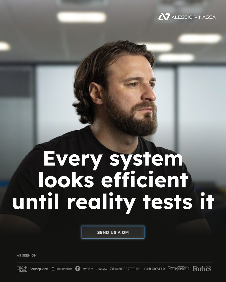 vinassa_alessio's tweet photo. Most systems perform well in predictable conditions. The real test starts when variables change unexpectedly.
🔍Pressure doesn’t create weaknesses — it exposes the ones that already existed beneath the surface.
https://t.co/6mTOBdrPc5
#SystemsThinking #Leadership #Execution https://t.co/yZ59chLOeq
